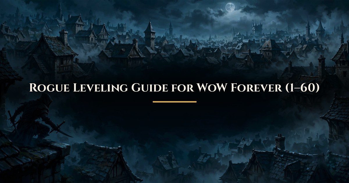 Rogue leveling guide for WoW Forever, levels 1 to 60