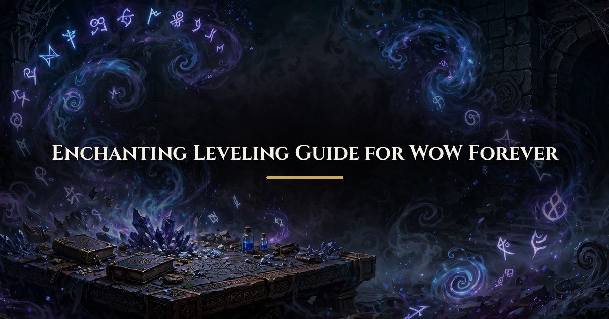Enchanting leveling guide for WoW Forever, levels 1 to 300