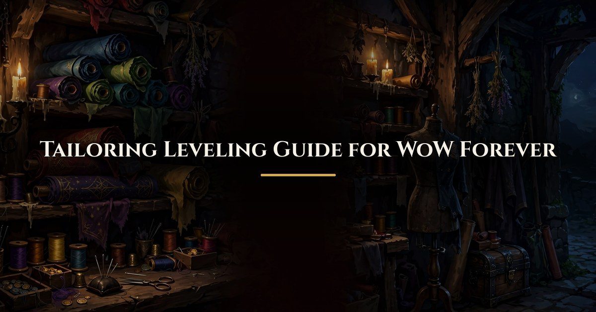 Tailoring leveling guide for WoW Forever, levels 1 to 300